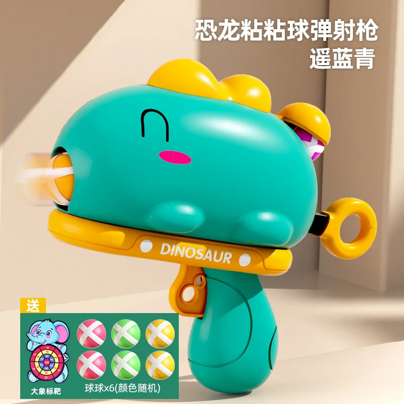 Dart Board for Kids with Sticky Balls Dinosaur Toys Gun Shooting Games Toddler Toys Indoor Outdoor Shooting Toys