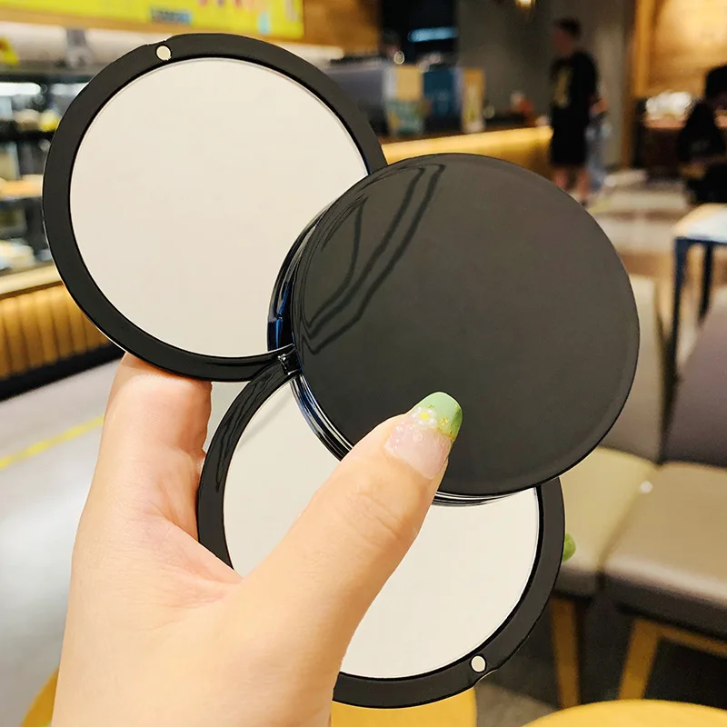 Mini Pocket Black Mirror Round Pocket Mirror Folding Wholesale Pocket Mirrors