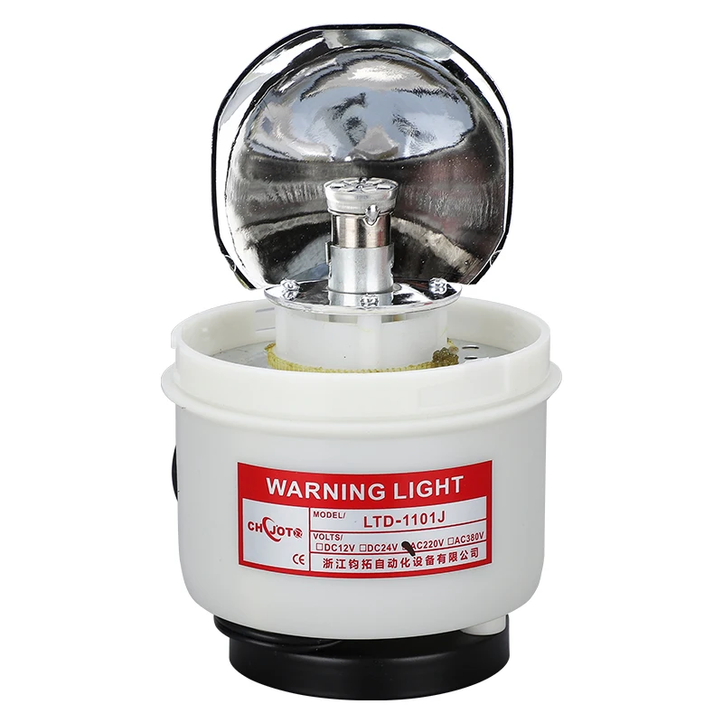 Red emergency audible alarm warning lights DC AC 220V red yellow green blue rotating warning light beacon for industrial