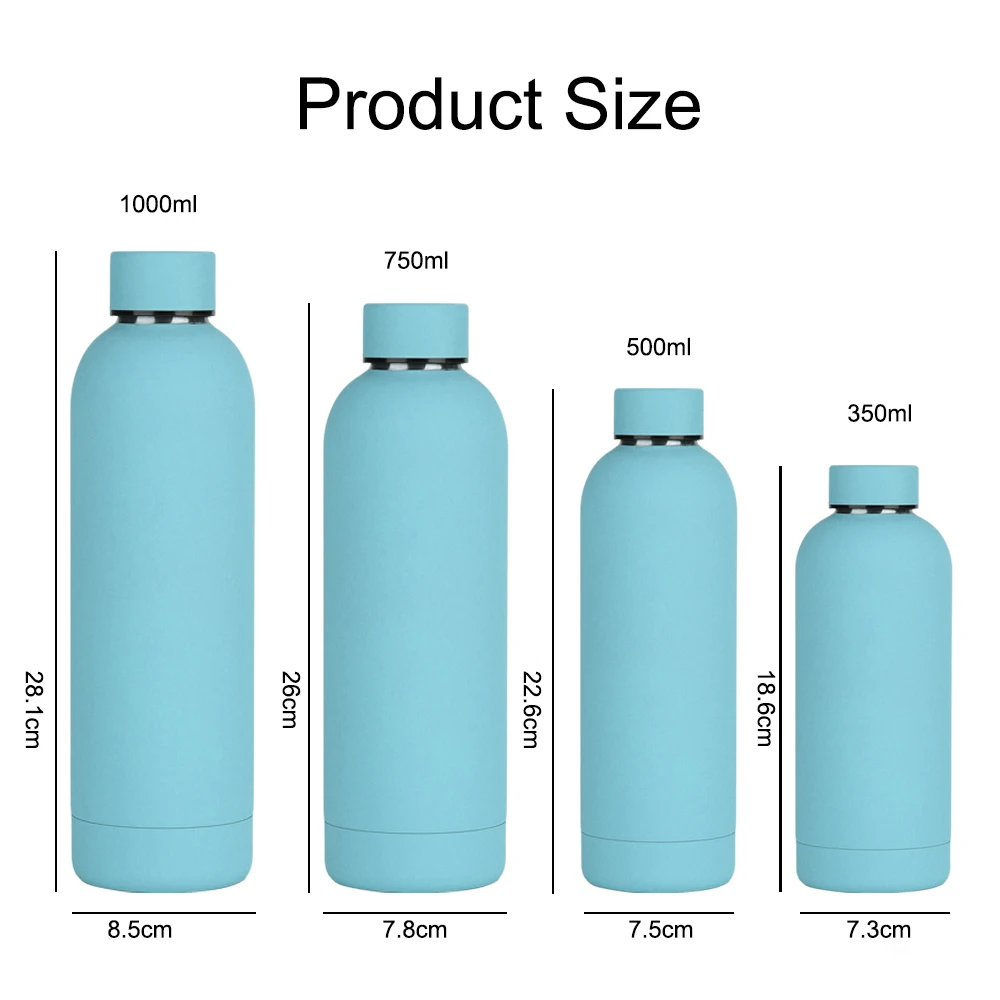 Travel Leakproof Narrow Mouth Double Walled Stainless Steel 500 ml Vacuum Insulated Water Bottle