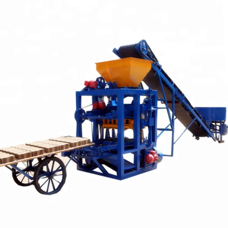 Semi Automatic Concrete Brick Production Plant QT4-24 Block Forming Machine Price in Jamaica