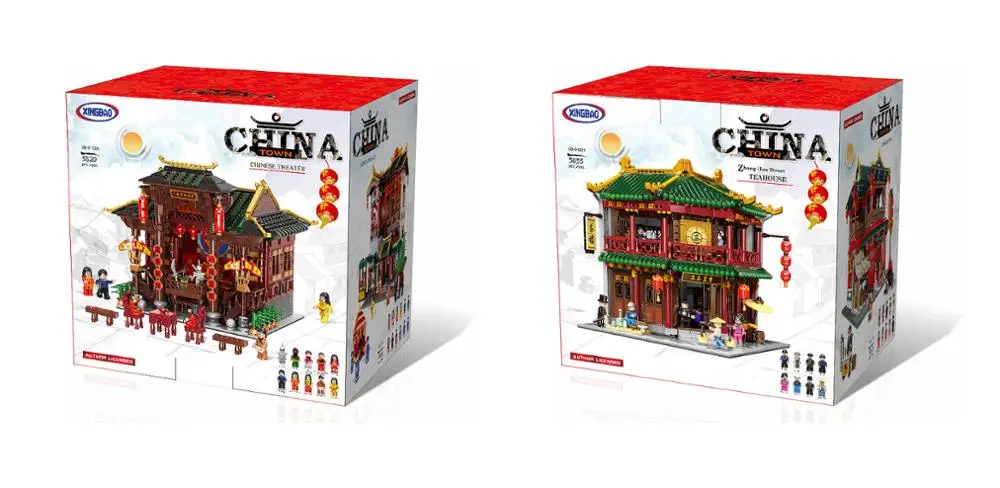 Xingbao Blocks 01003 Zhonghua Street Xinya Palace 3267pcs Chinese Town Architecture plastic building block