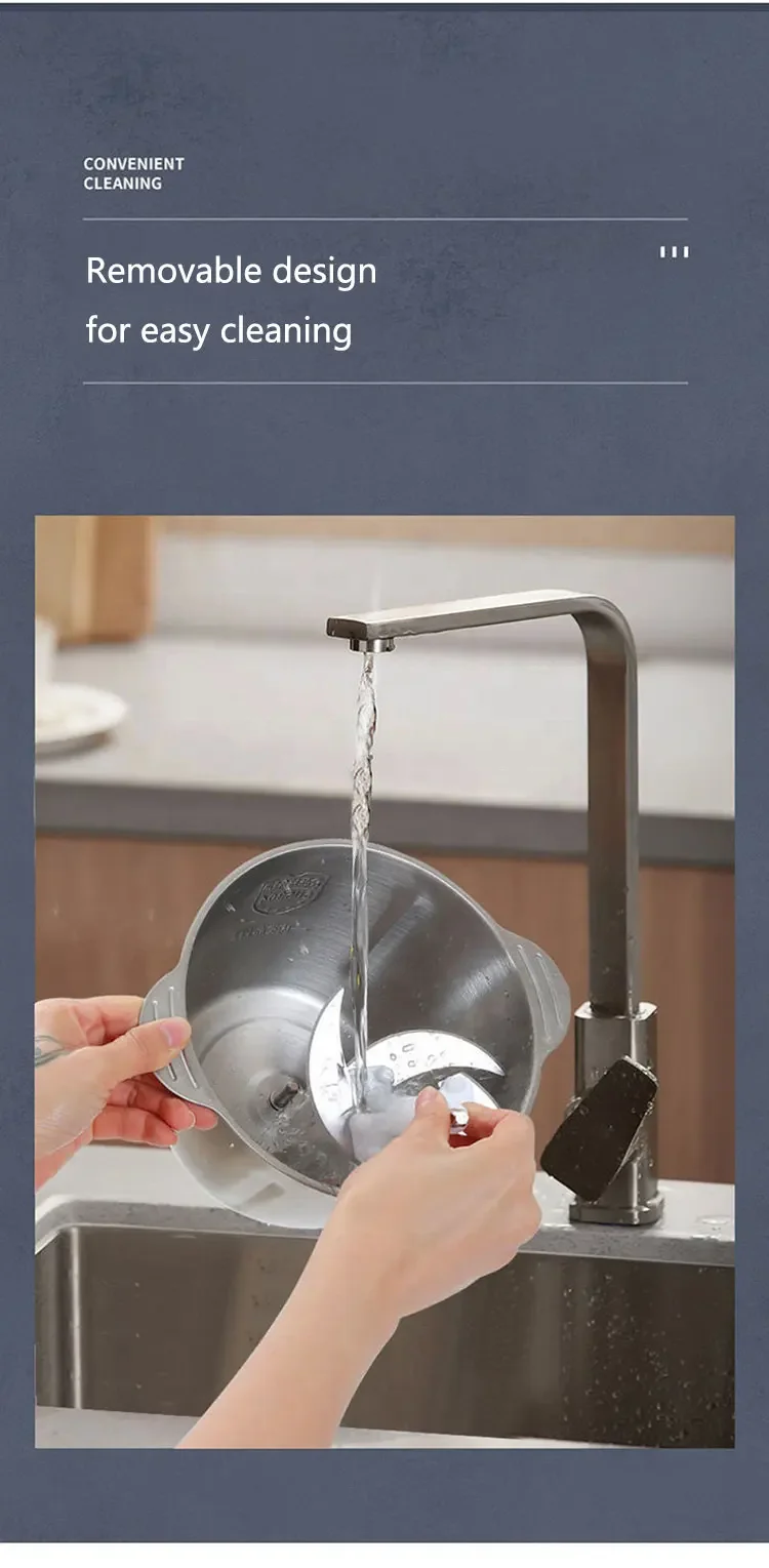 Kitchen Multi-functional 3l Meat Mincer Cooking Machine Electric Meat Mincer Stainless Steel Stirring Meat Grinder