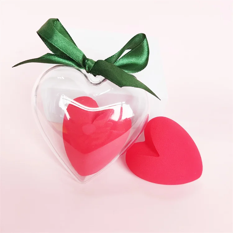 High Quality Private Label Super Soft Mini Heart Makeup Sponge Foundation Cosmetic Facial Sponge Blender for Makeup Application