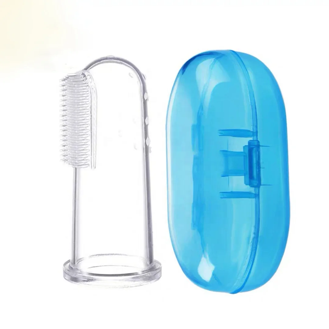 Easy Oral Hygiene For Kids And Toddlers Soft Massageing Bristles Baby Finger Silicone Toothbrush