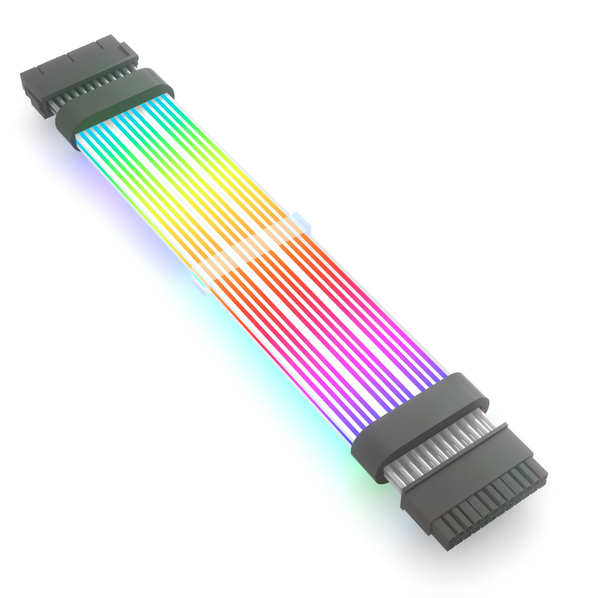 24 PIN RGB GPU Power Extension Cable PSU Power Supply Extension Cable Sync For PC Case Power Supply