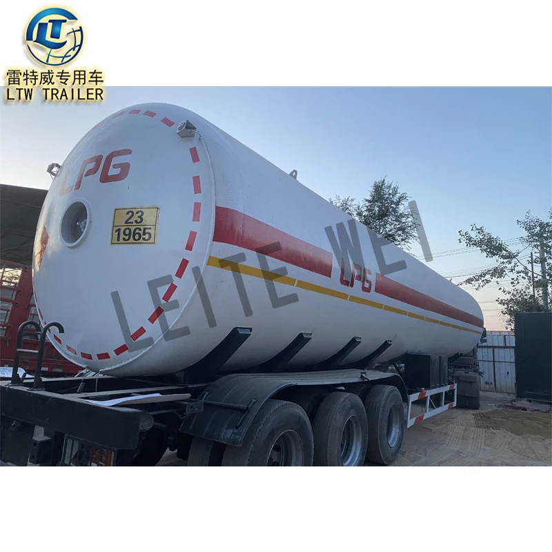 3 axle used Lpg Tanker 25000 kgs new Lpg Tanker Trailer Truck 36 liters Lpg Gas Tank semi Trailer for sale