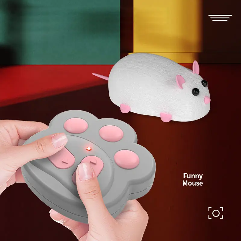 Longxi 4-CH mini animal model toys cat & dog toys rc infrared mouse remote control running pet for kids