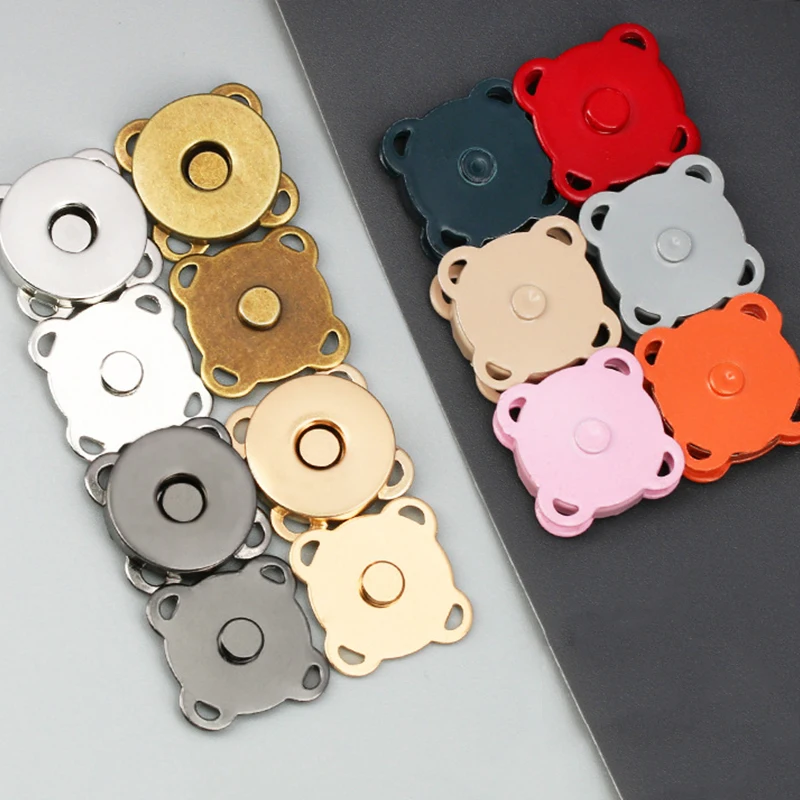14mm 19mm 24mm Colorful Sewing Invisible Magnet Clasp Metal Alloy Magnetic Snap Button