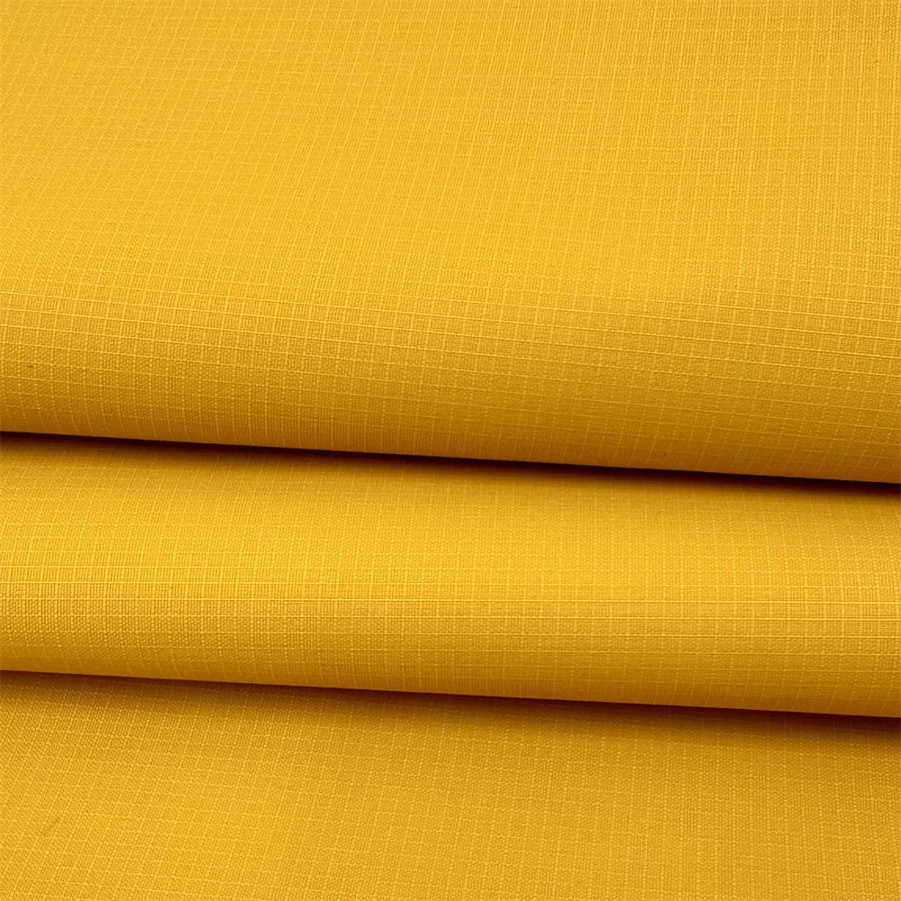 Air Permeability/Water Vapor Permeability 70D nylon ripstop taffeta fabric Polyurethane coating fabric for outwear
