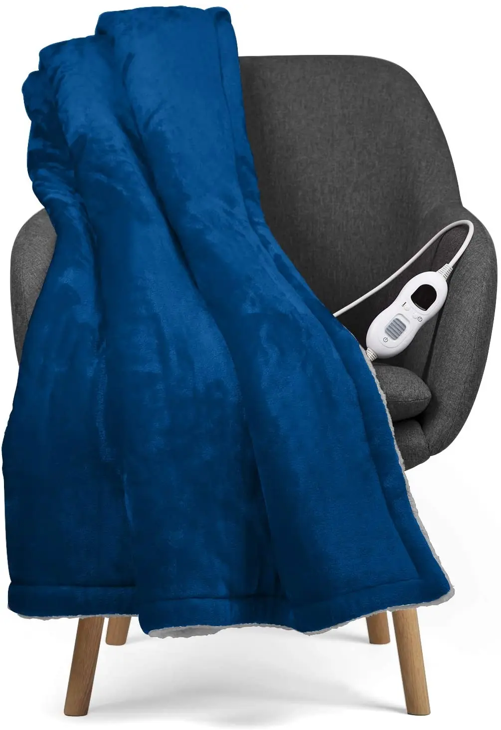 Heated Electric Blanket Throw, Soft Silky Double-Layer Flannel Fast Warming Heater Blankets