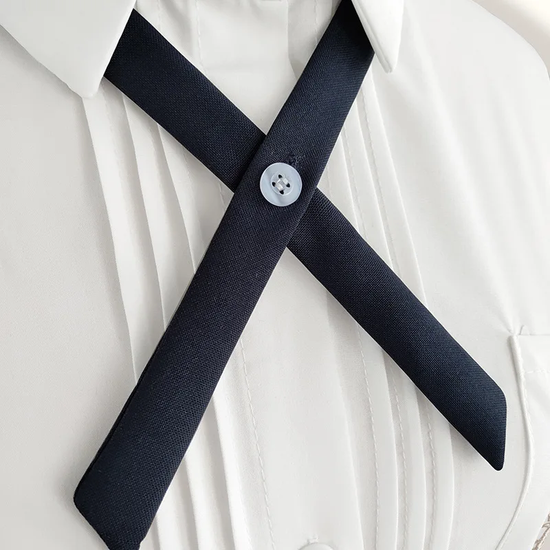 Best Seller Thai Style Cross Bow Tie Girl Narrow Wholesale Student School Uniform Black Bow Tie