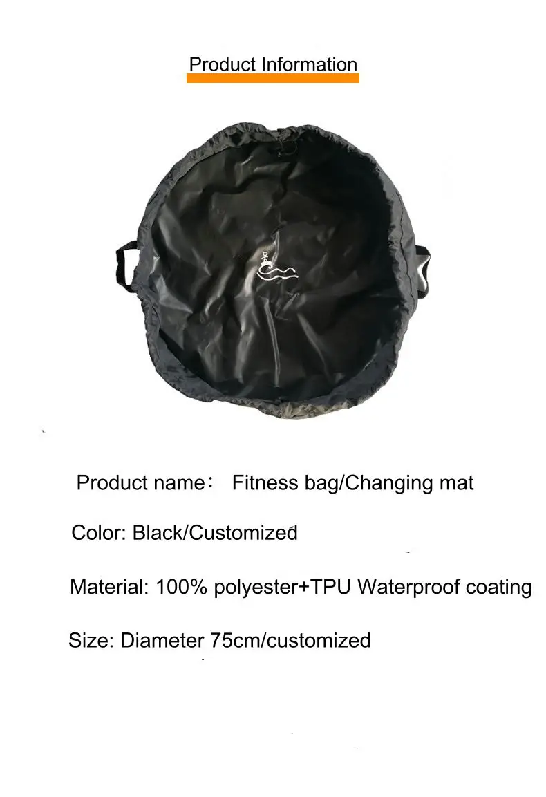 Custom Diving Surf OEM Wetsuit Change Bag Mat for Surfing