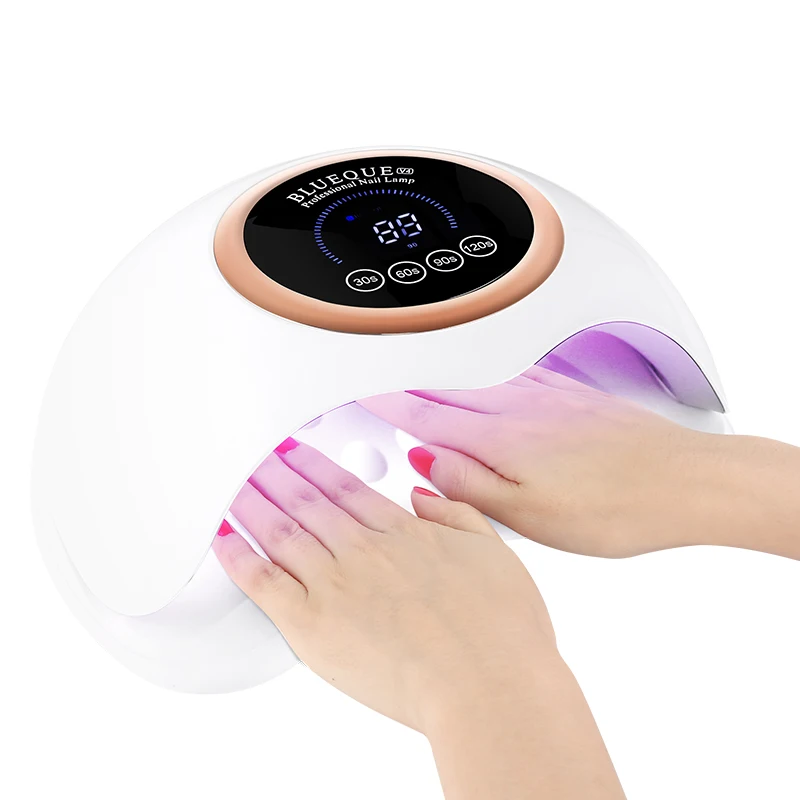 Blueque 180w двумя руками сушилки для ногтей, гель для ногтей, осушающая лампа для лечения ногтей сушилка УФ светодиодная лампа для сушки ногтей с вентилятором