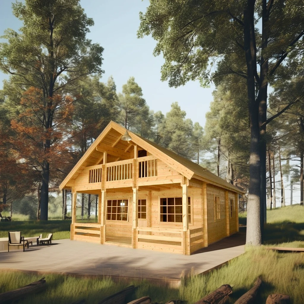 Popular Low-Price Prefabricated Small Wood Log Houses for Carports Warehouses Offices Natural Wood Construction
