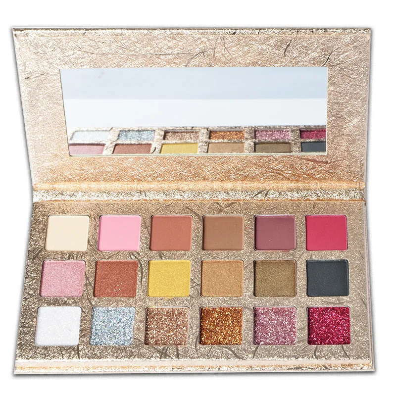 2022 New Arrival Hot Sale Vegan Long Lasting High Pigned Colorful Eyeshadow 18 Colors Eyeshadow Palette For Eyeshadow Beauty