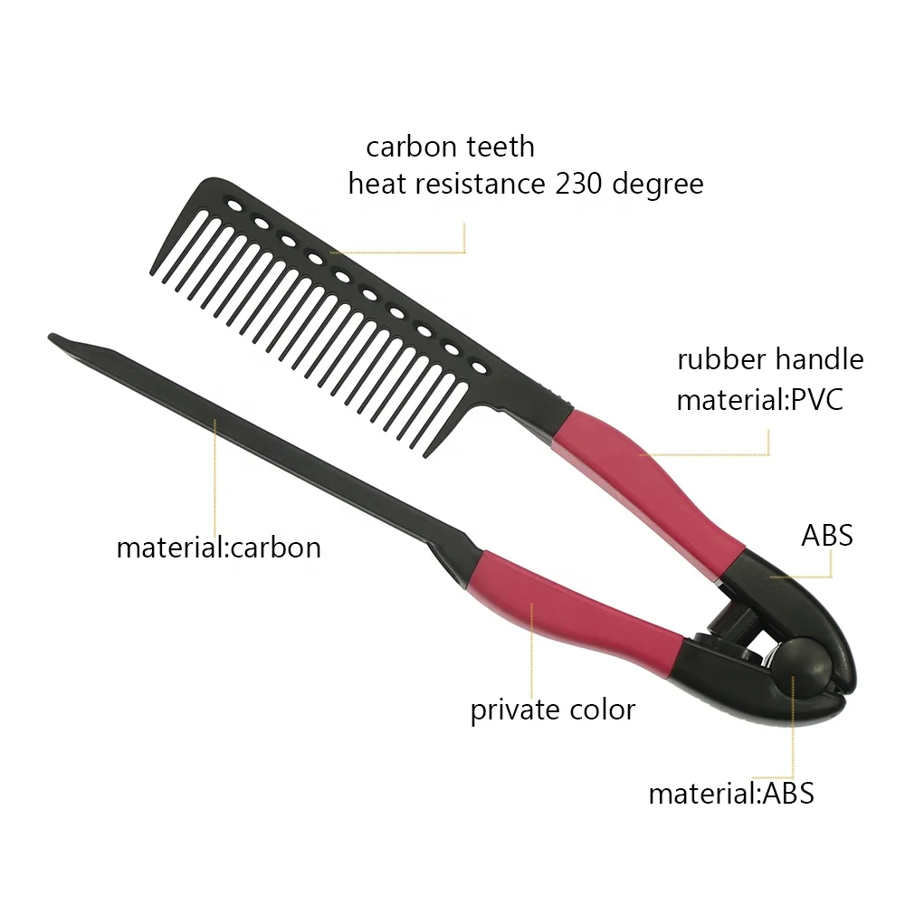 Professional Salon Tool Heat Resistance Hair Straightening Easy Iron Comb