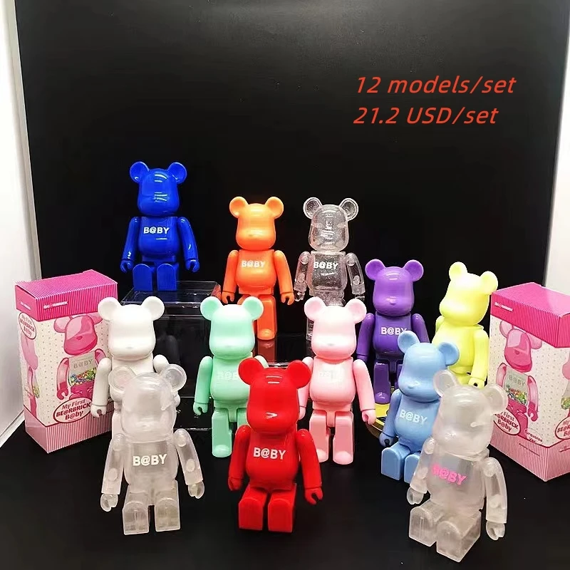 12 моделей/набор (8 см), прилив бренд Bearbrick мкм Макарон слепой ящик насильственного виниловые фигурку с штучной упаковке