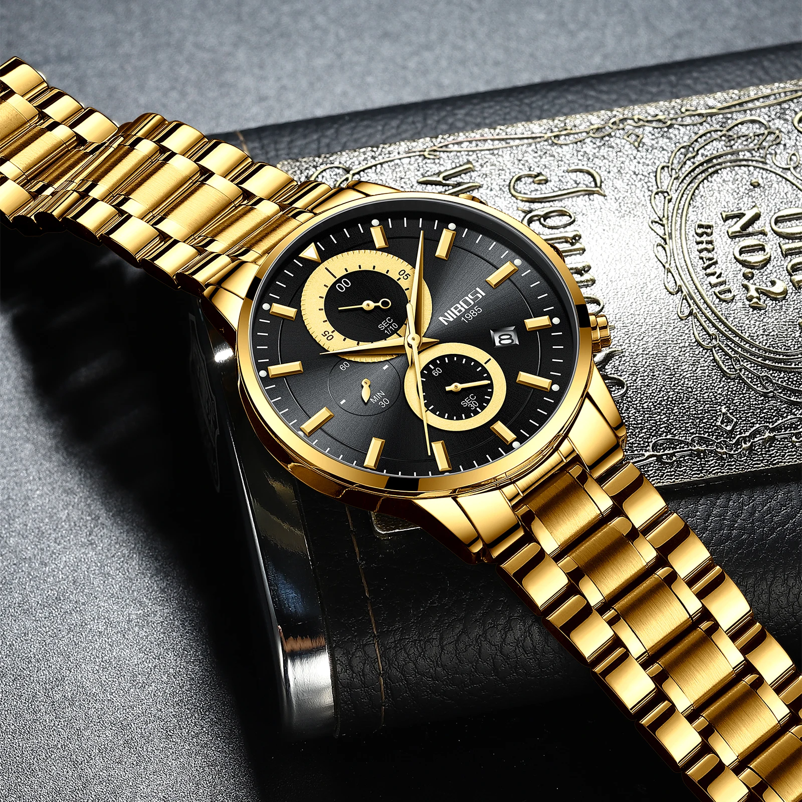 NIBOSi 2390 серебряный корпус модные кварцевые часы мужские часы Топ бренд класса люкс Бизнес Мужские наручные часы Hodinky Relogio Masculino