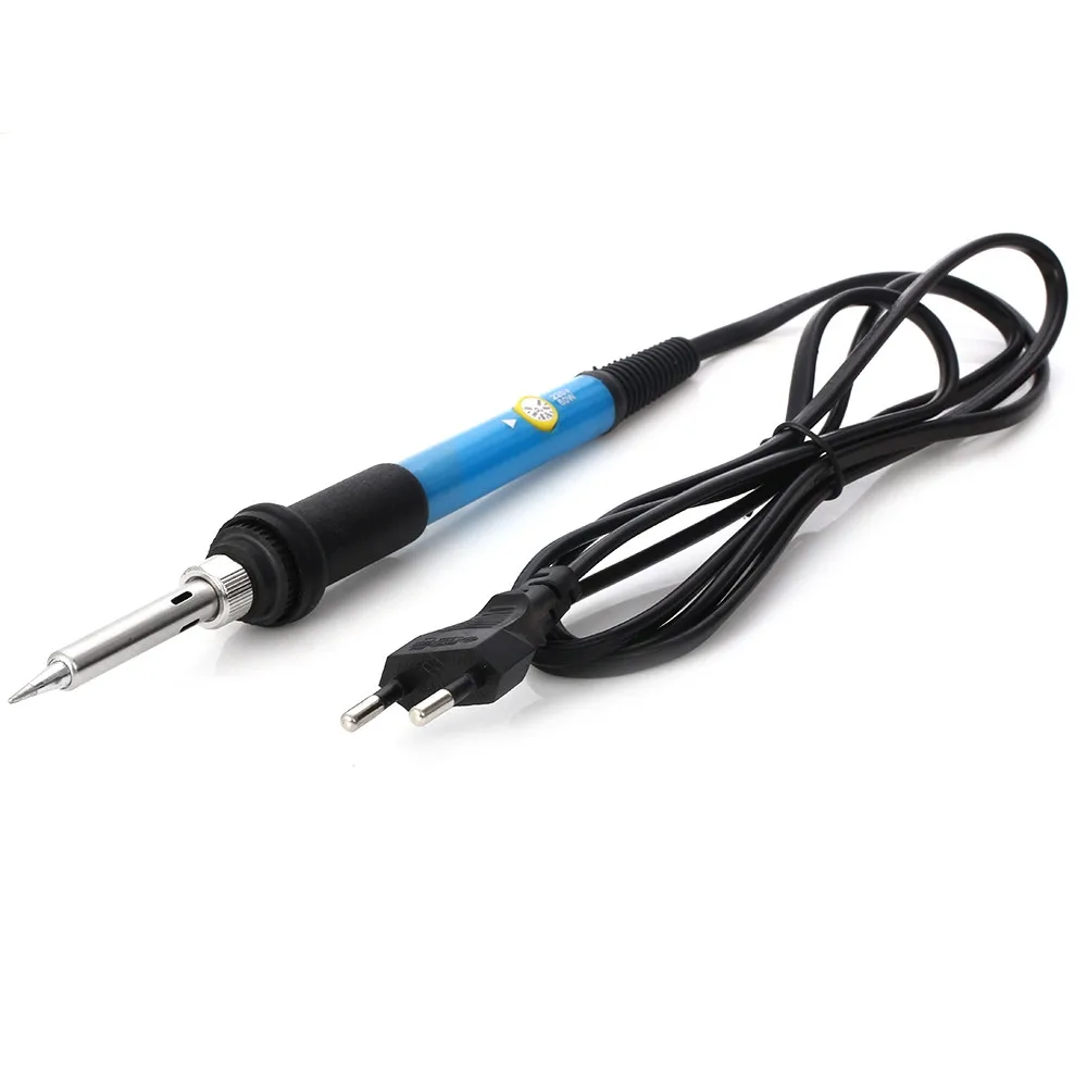 New EU plug 60W 220V Temperature Adjustable Electric Welding Solder Soldering Iron Handle Heat Pencil Tool Kit with 5 Tips