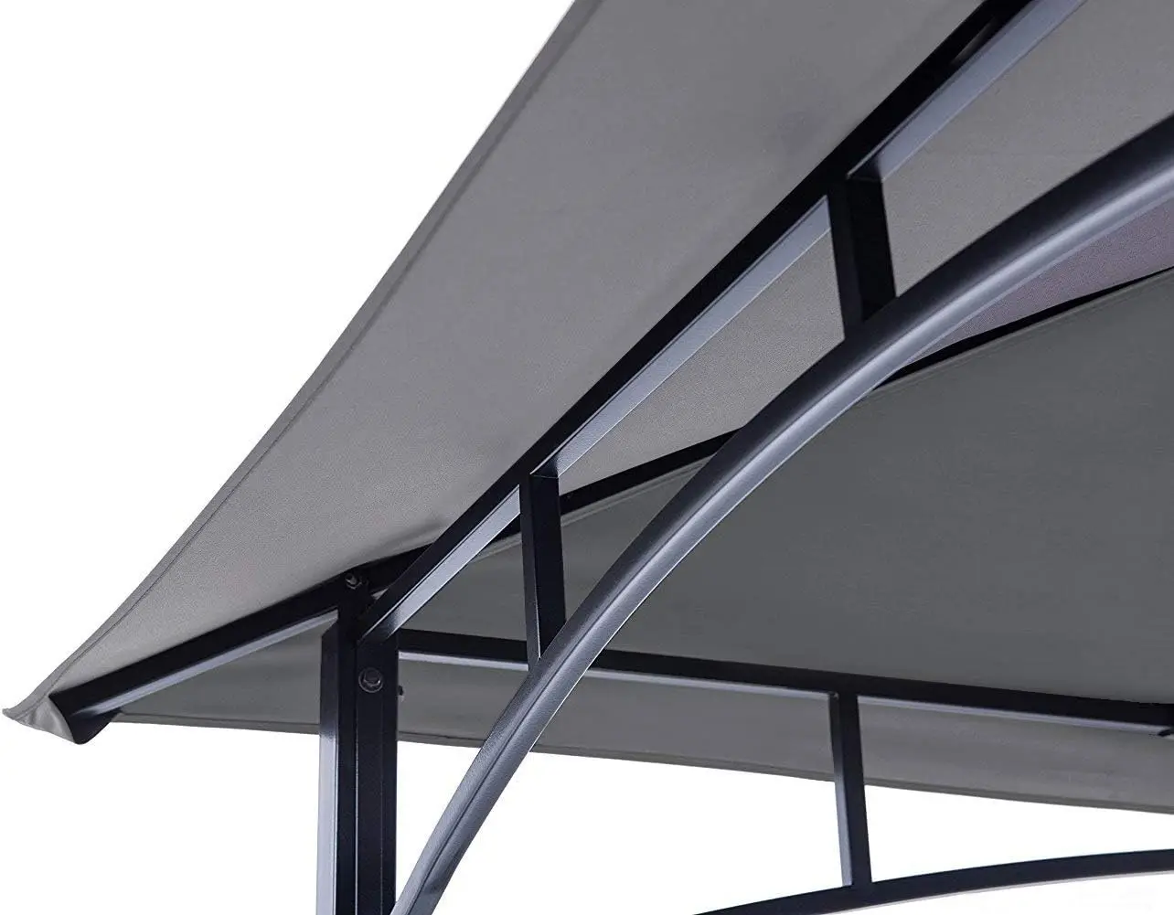 Grill Gazebo Replacement Roof - ABCCANOPY 5x8 Double Tiered BBQ Canopy Top Cover, Outdoor Grill Tent Roof (Gray)