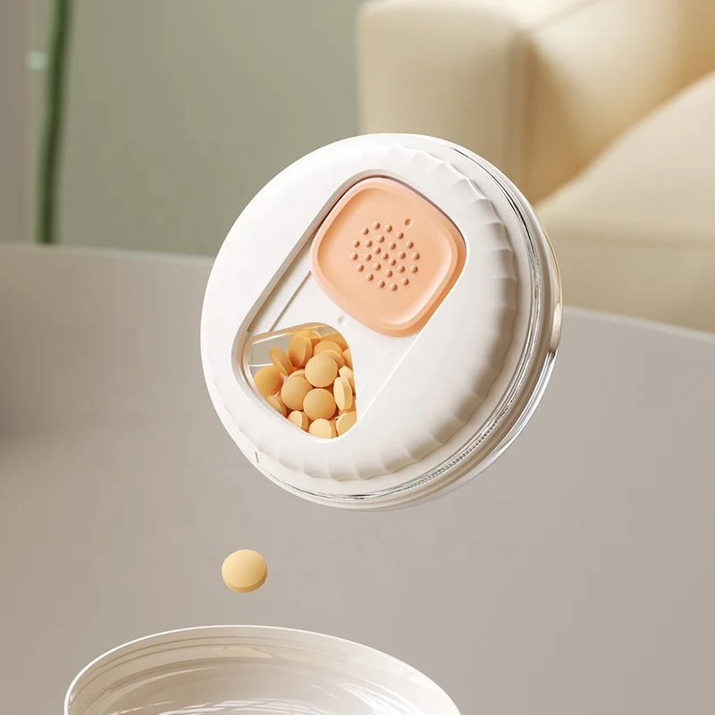 Plastic Pill Box Medicine Holder Dispenser Travel Smart Portable 4 Compartment Pills Storage Case Holder