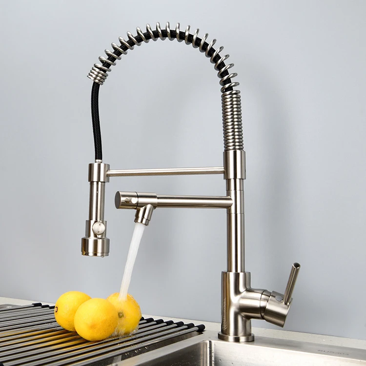 pull out spring kitchen faucets high quality