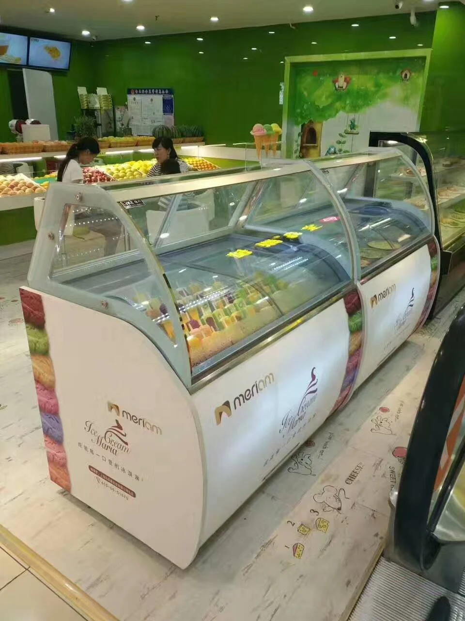 May Promotion Activities Popsicle Cabinet Freezer for Sale Cake Commercial Snack Showcase Hard Ice Cream Freezer Display
