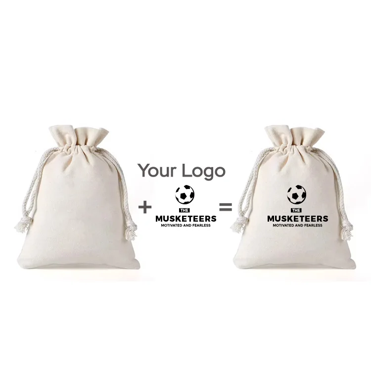 Custom logo high quality draw string calico canvas polyester flat backpack promotional drawstring bag for packaging jewelry