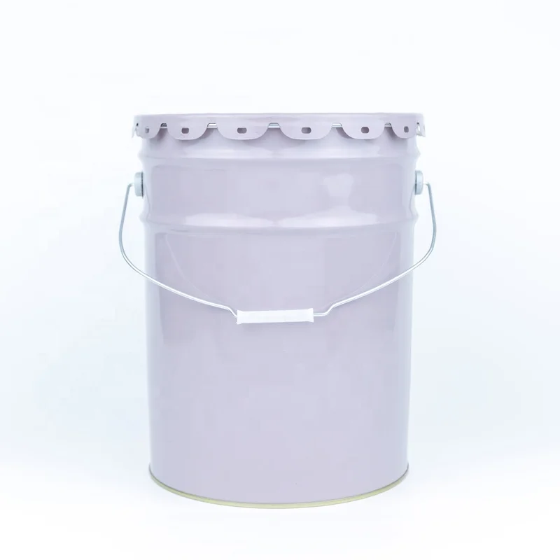 20 liter Conical White Coating Flower Lid Paint Pails Empty tinplate 5 gallon Metal Bucket