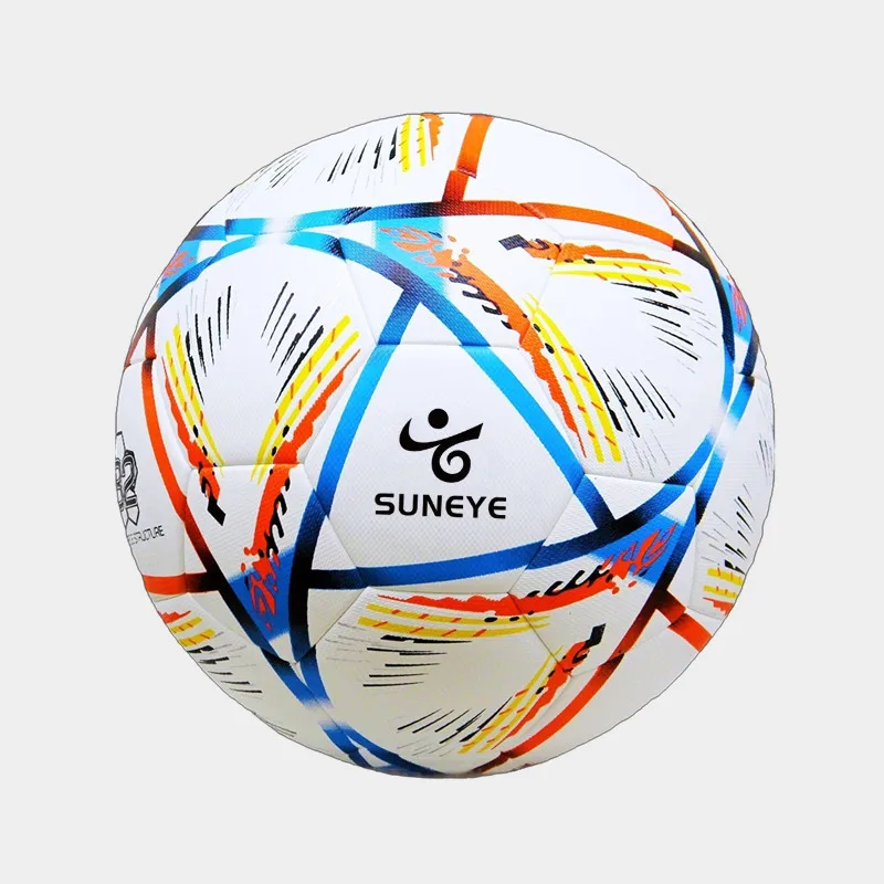 Suneye Professional PVC Rubber Soccer Ball High Quality Thermal Bonded Leather Customizable Training Printed Logo Manufacture