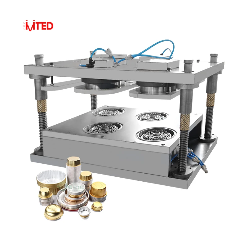 RZLH-MJ customizable take out fast food packing aluminium foil food container/aluminum baking trays with lid punch mould