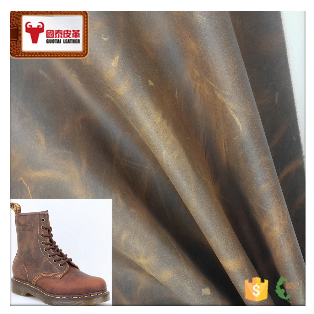 GOTAN 100% Cowhide Naturally Cowskin Crazy Horse Leather Genuine Leather for Bag Shoes