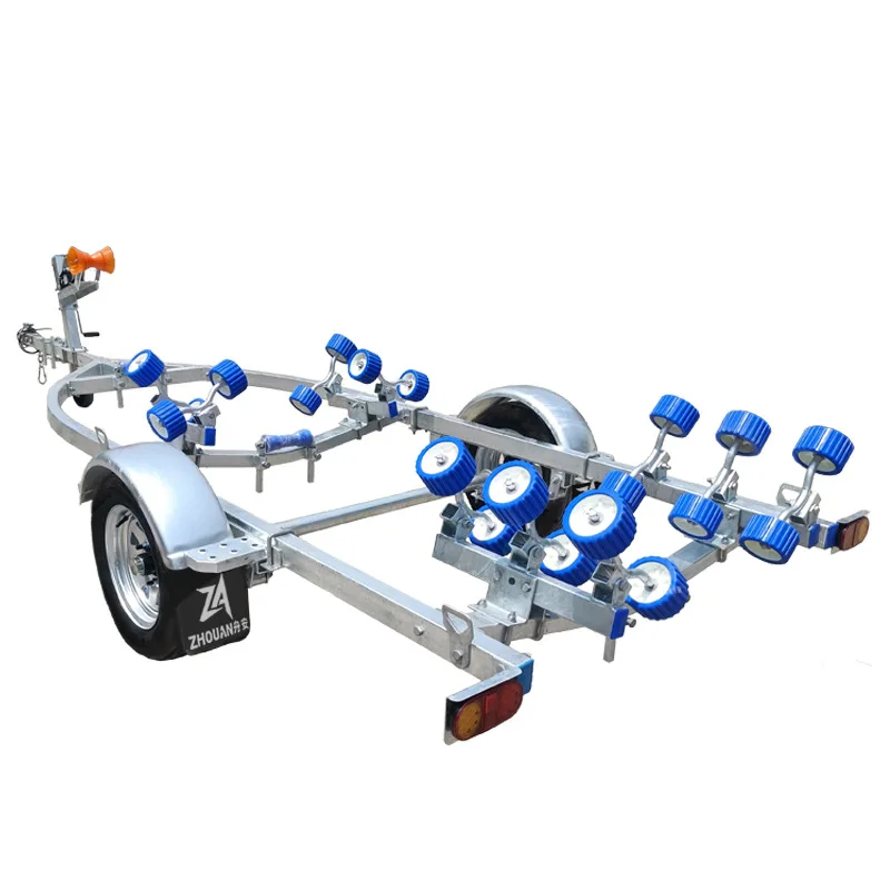 400kg loading 1200lbs winch single axis boat trailer single axle marine trailer