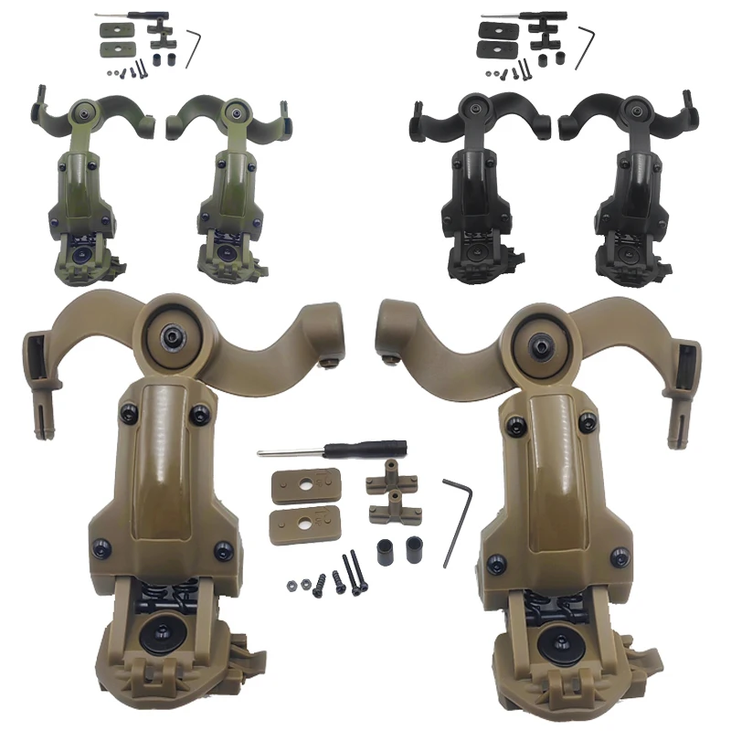 DFA04 Tactical Helmet ARC Rail Adapter Multi-angle Rotation Headset Adapter For C Series Headset