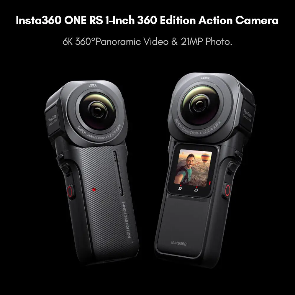 Insta360 ONE RS 1-дюймовая экшн-камера 360 Edition 6K 21MP IPX3
