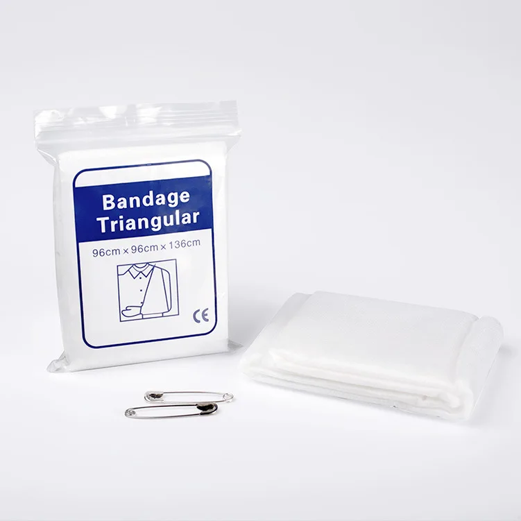 High Quality Disposable Non-Woven Emergency Triangular Bandages First Aid Fracture Splint Sling Wound Protect Dressing Band