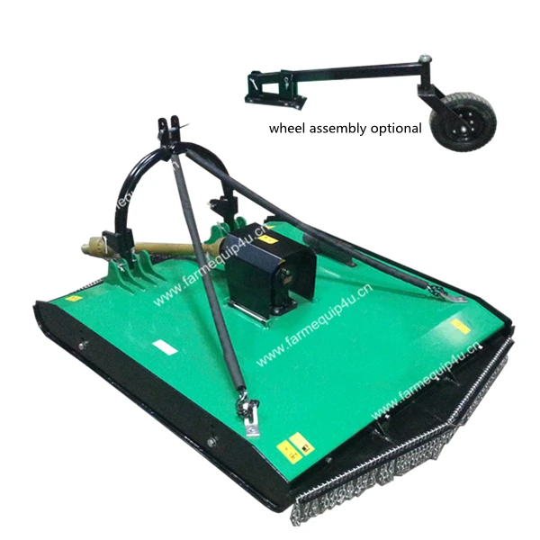 Tractor 3point rotary slasher mower, tractor pto lawn mower with wheel assembly for Australia market