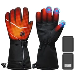 5000mAh Battery Pair Heated Gloves Waterproof Thermal Indoor Outdoor  Heating Gloves  Hand Warmer for Men and Women