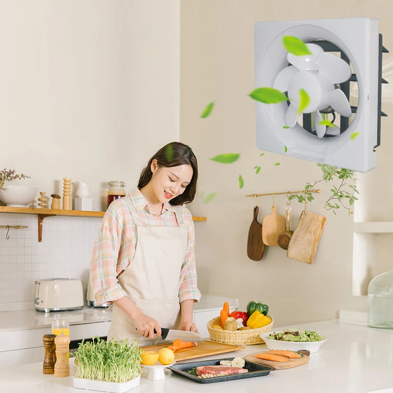 Custom New Design 10 Inch Ventilation Fan Portable Smoke Exhaust Axial Fan For Bedroom Window Water Proof