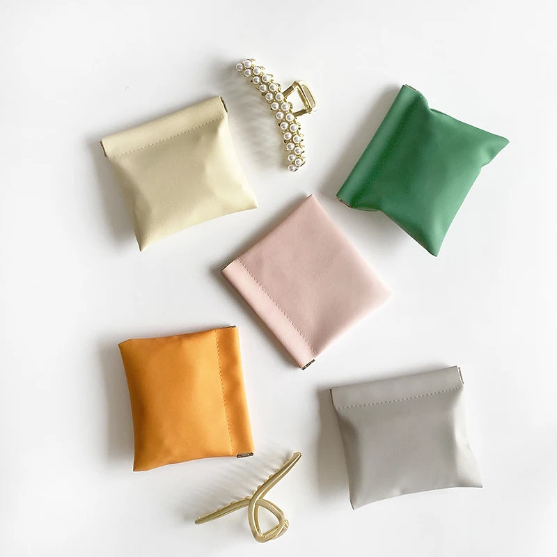 Wholesale Custom PU Jewelry Pouch Bag Elegant Leather Mini Makeup Cosmetic Pouch