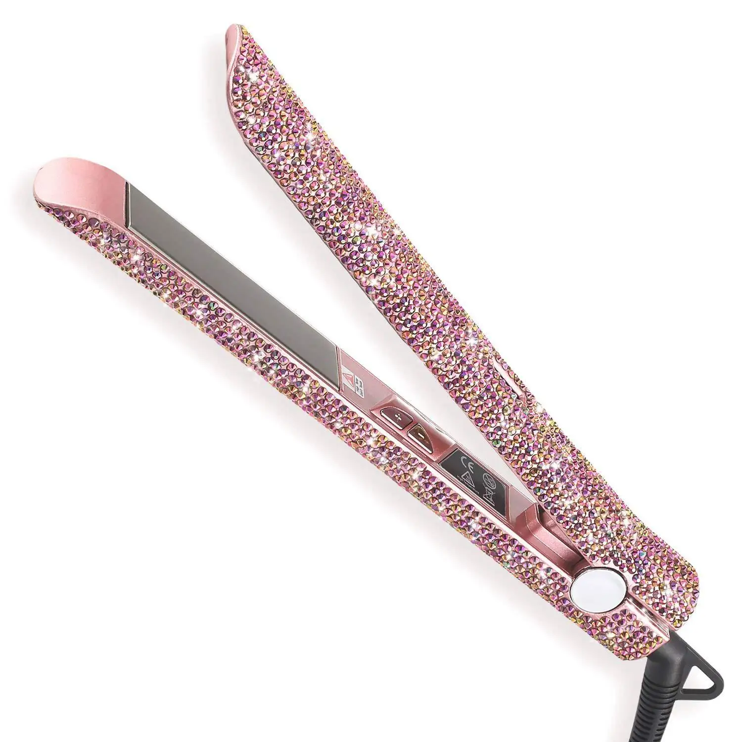  Выпрямитель для волос Jadeempress Diamond Flatiron сделанный на заказ Керамический выпрямитель со стразами плоский утюжок с