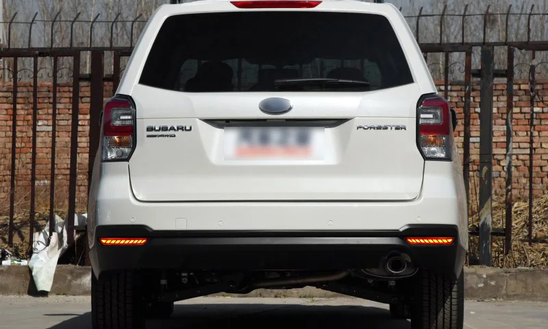 2PCS LED Rear Fog Lamp For Subaru Forester 2008 - 2016 Car LED Bumper Light Brake Light Turn Signal Indicator Reflector