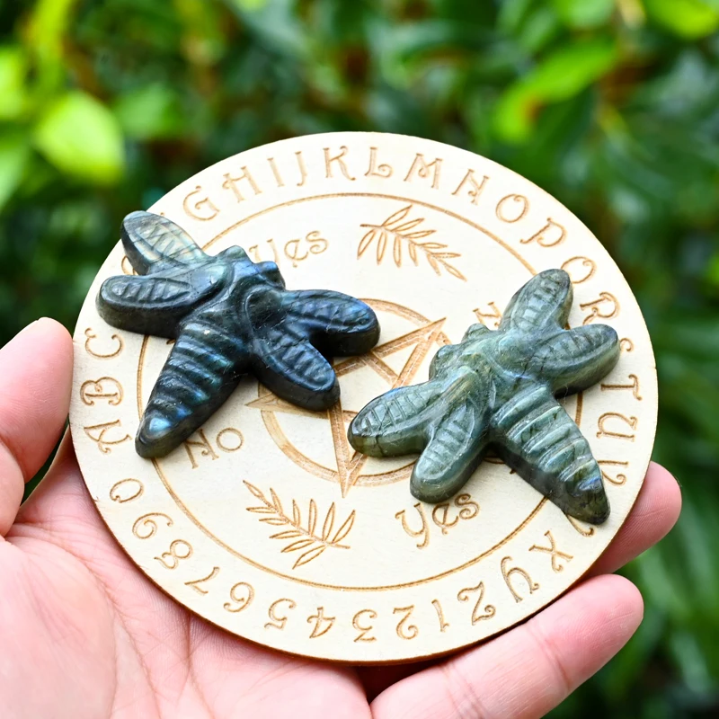 Wholesale Natural Crystal Healing Stone Crystal Labradorite Carving For Home Decoration