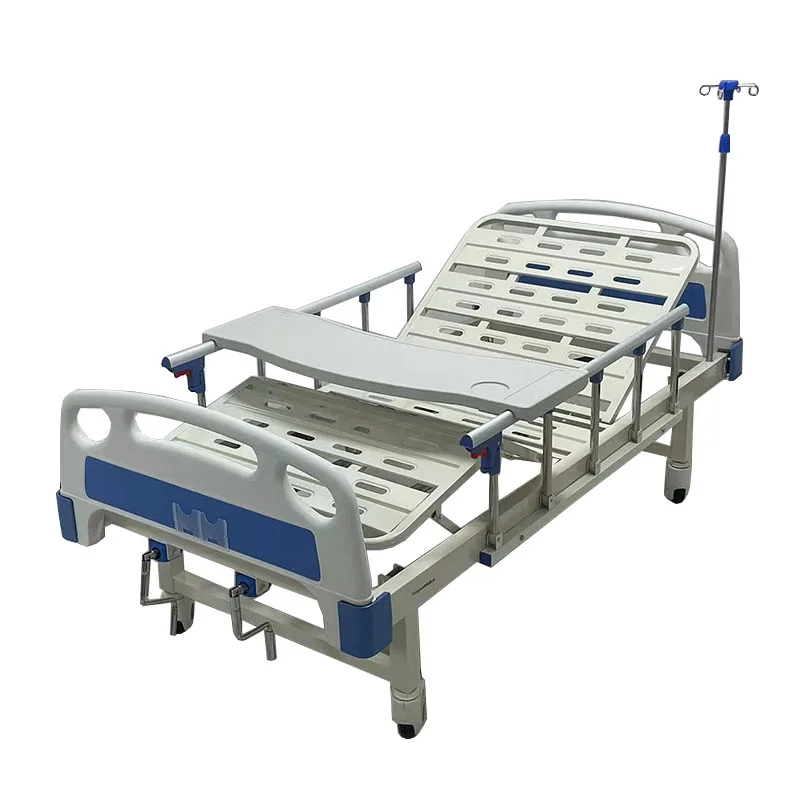 High quality Factory wholesale manual two function medical nursing bed 2 crank hospital bed