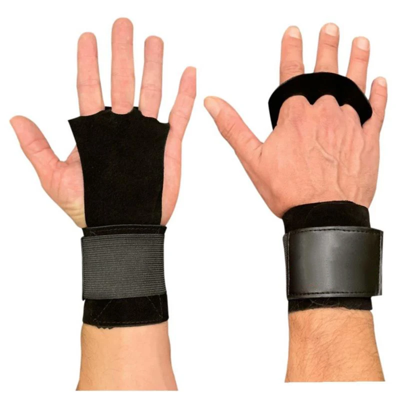 Упражнений в тренажерном зале Регулируемая тяжёлая атлетика с поддержкой запястья для тренажерного зала 3 отверстия кожаные ручки для мужчин и женщин