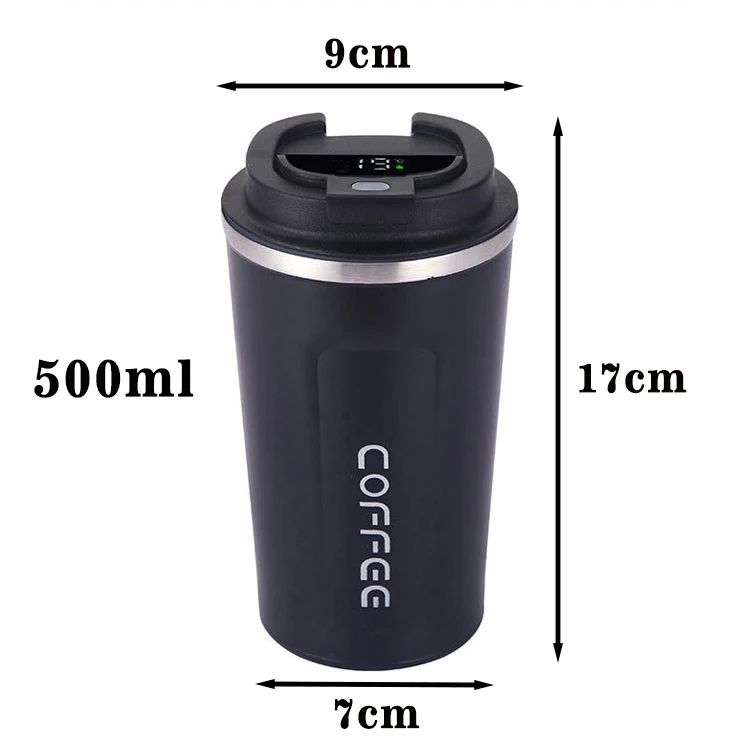 Hot Sale Popular Smart Temperature Display Stainless Steel Coffee Mug Cup Double Wall Travel Office Coffee Vacuum Cup With Lid