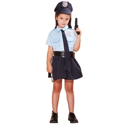 Cute Halloween costume for girls kids police women cosplay uniform naughty cop fancy dress festival clothing