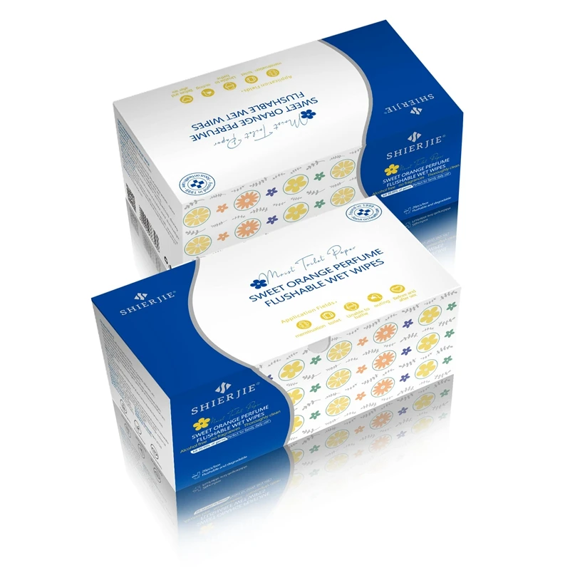 Оранжевые ароматизированные Смываемые салфетки для унитаза, Смываемые салфетки, набор туалетной бумаги, секс и интимные Биоразлагаемые Салфетки