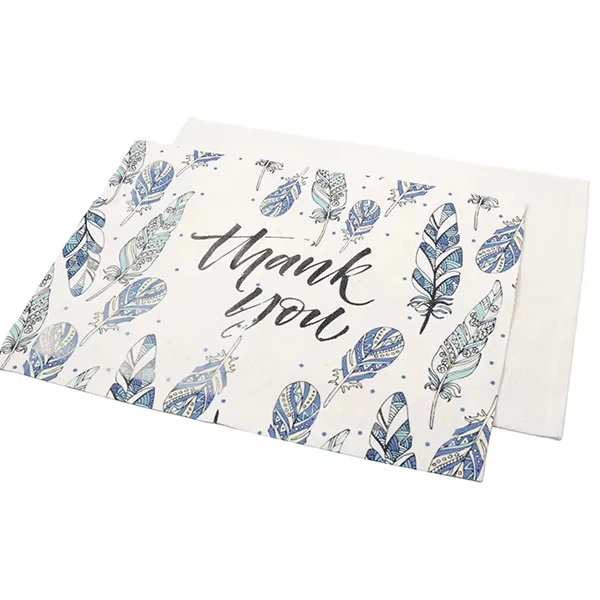 PYD Life  RTS Wholesale Custom Printing Sublimation Thick Linen Table Mat